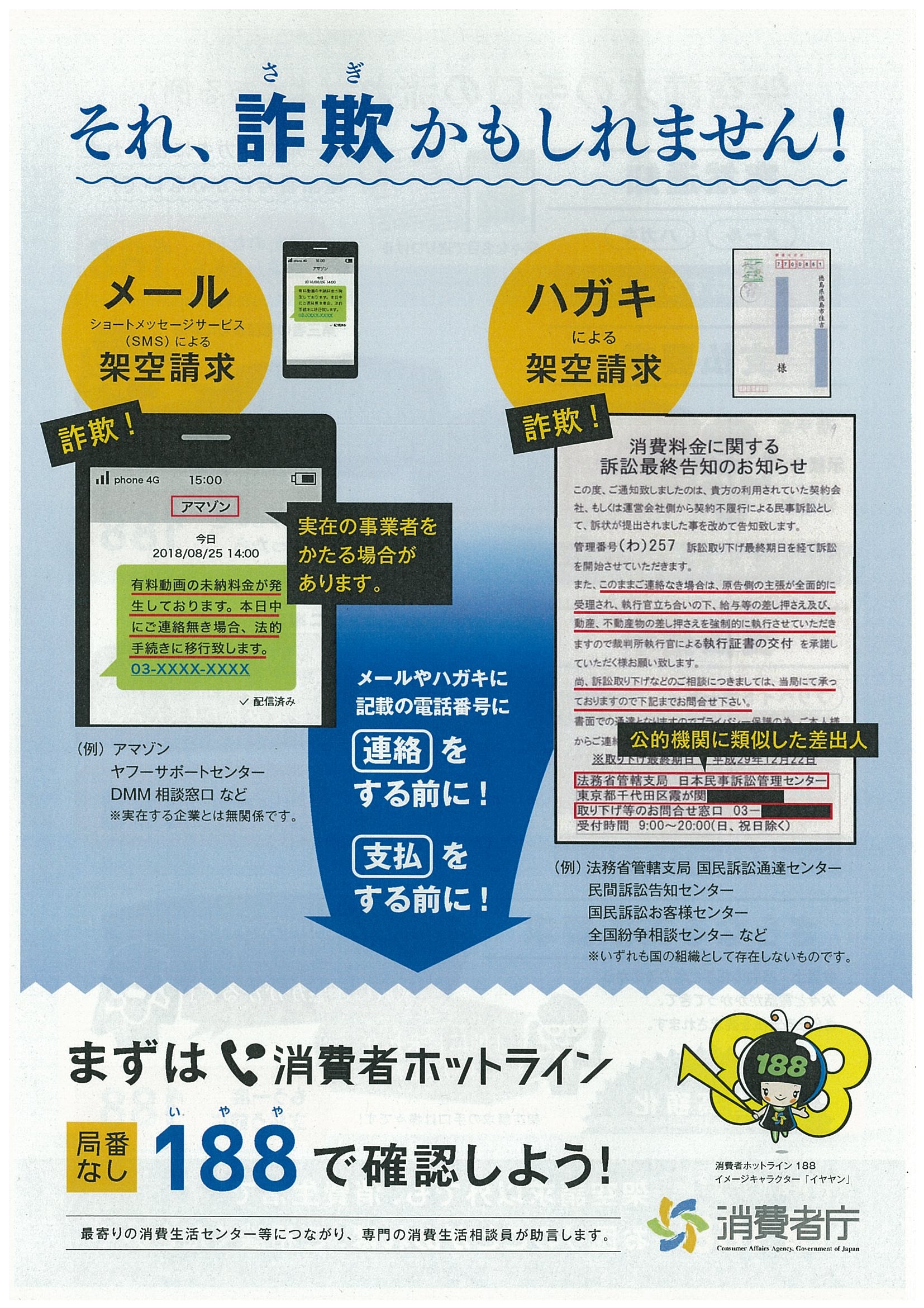 メールやハガキによる架空請求が多発しています 久御山町ホームページ