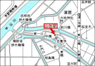 大庄屋山田家の地図