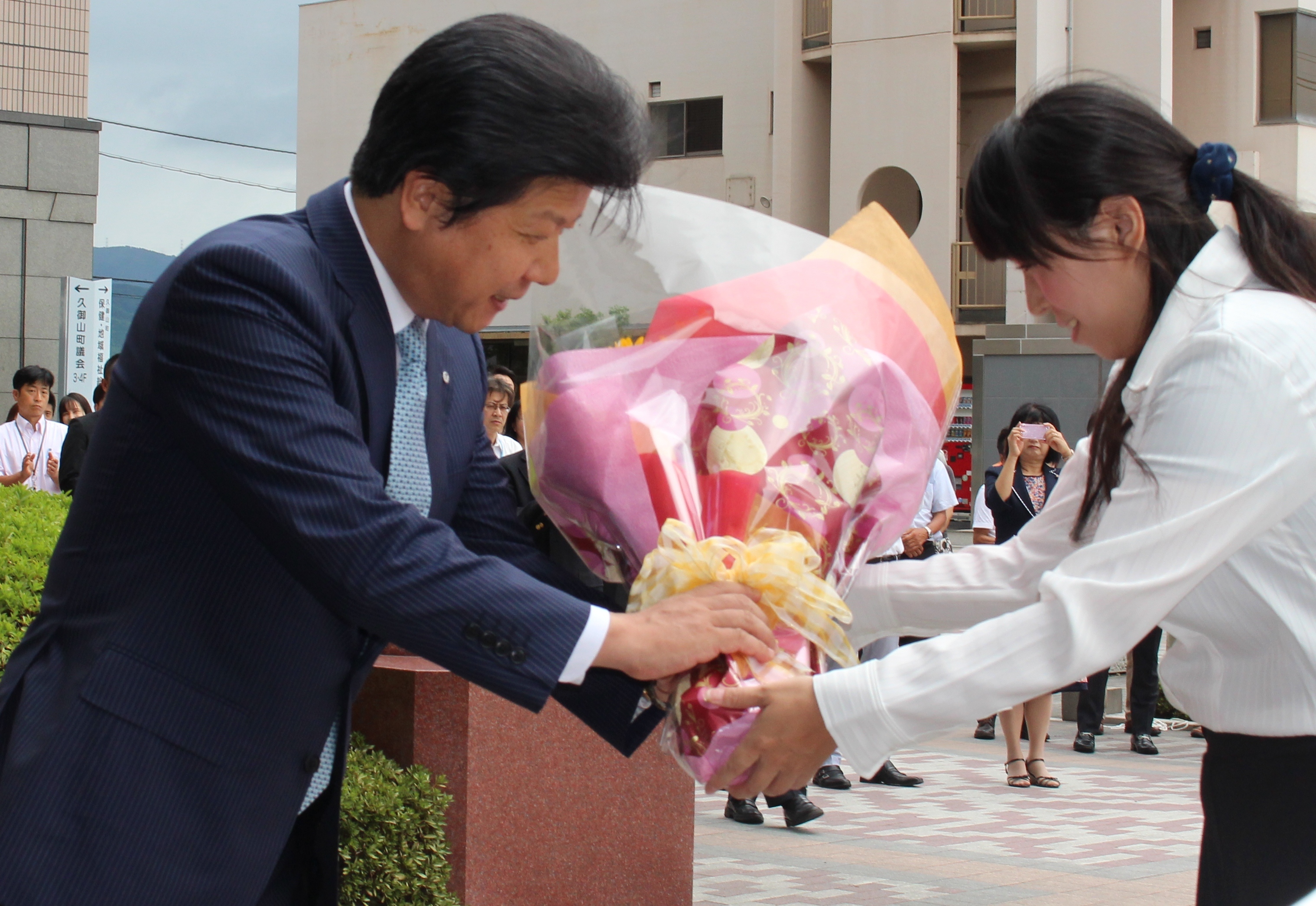 町長登庁式