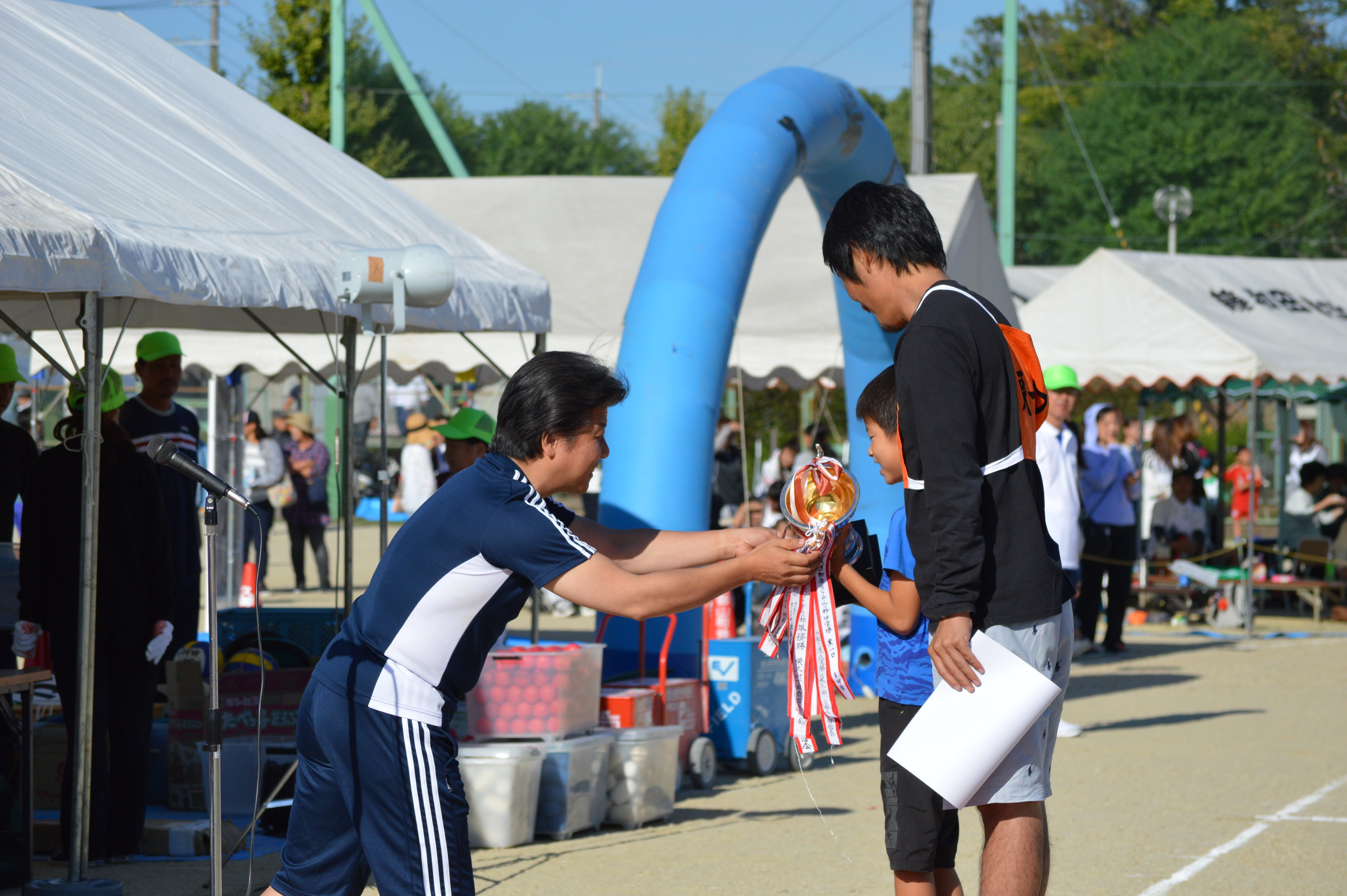 久御山町民運動会（表彰式）の様子