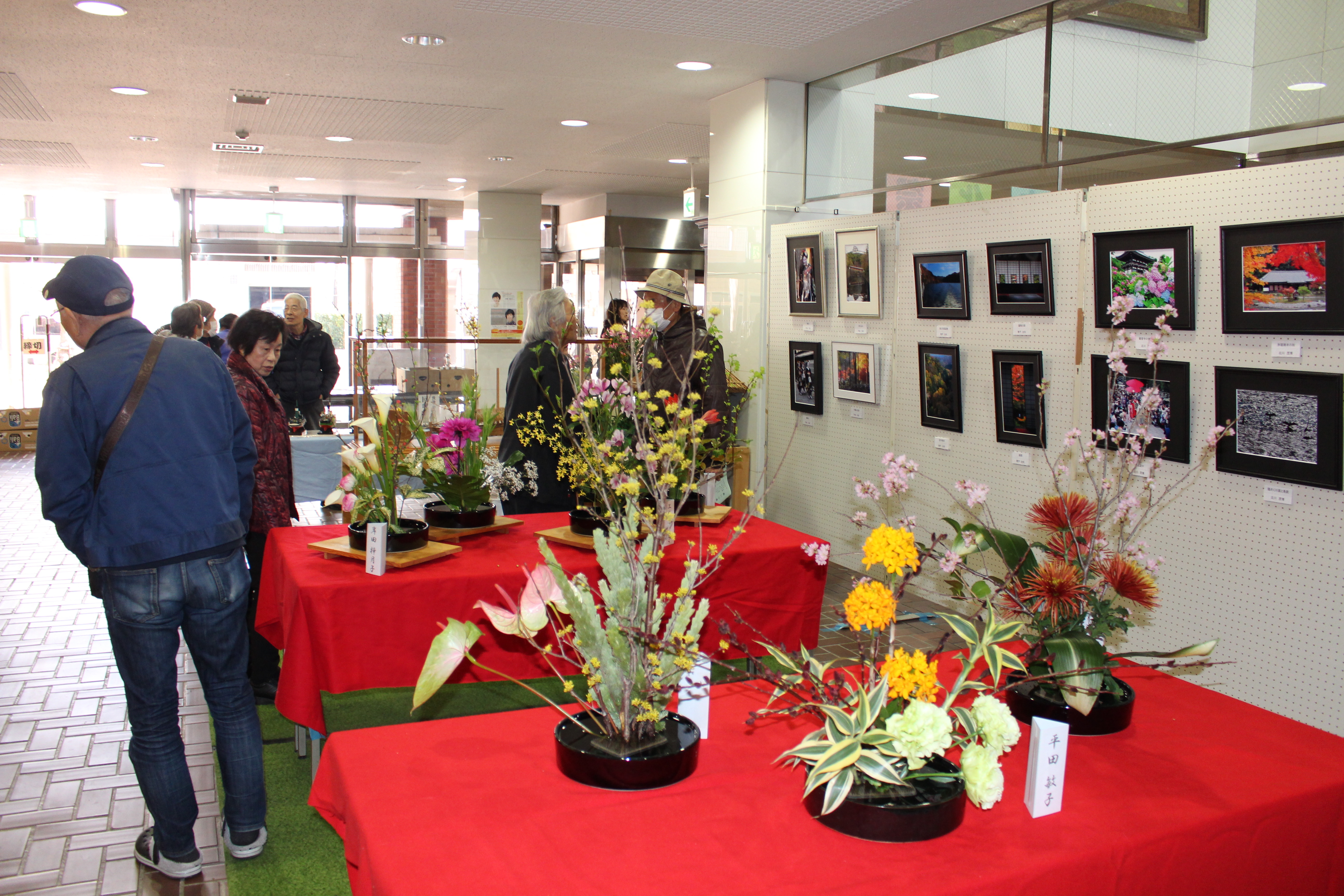 シニア文化祭での展示の様子の様子