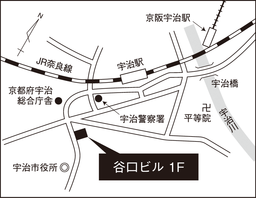 山城中部地方事務所の地図